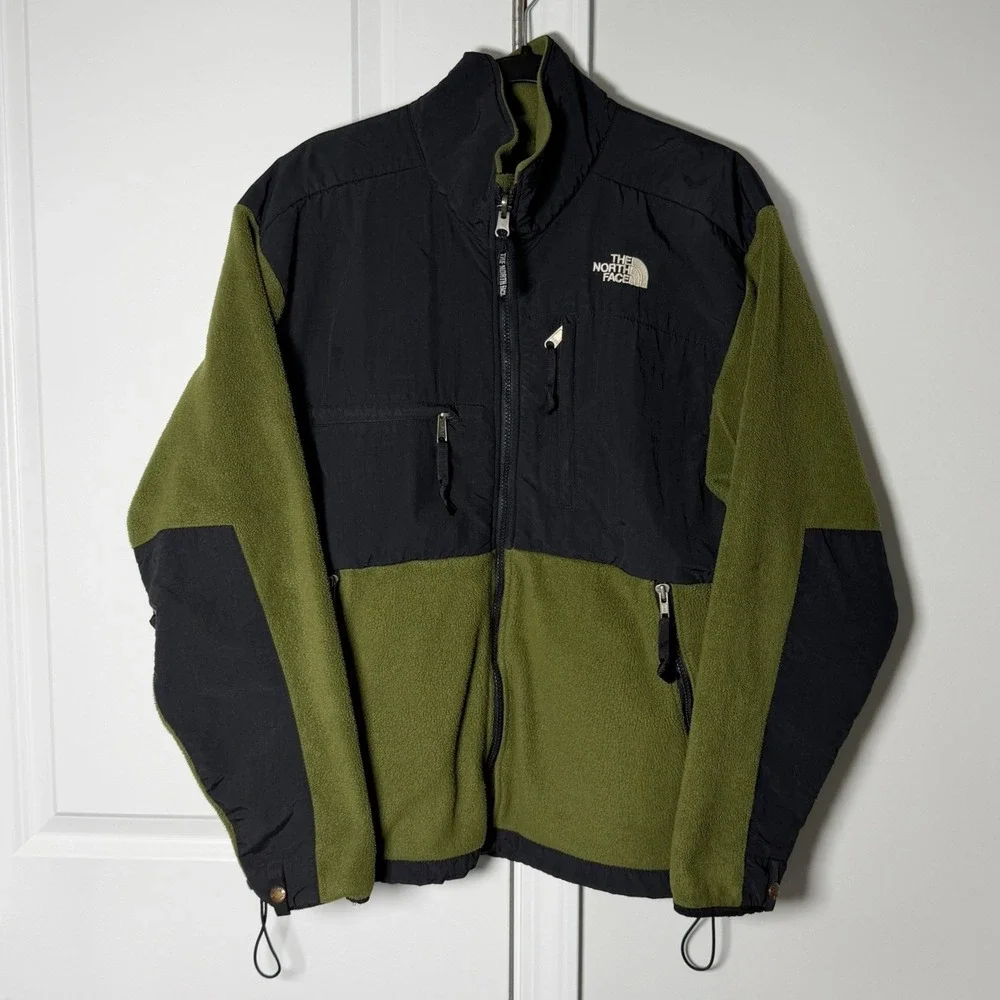 Vintage The North Face Denali Fleece Jacket Mens Medium Olive Green Full Zip